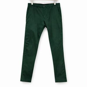 Club Monaco Connor Pants 31x30 1/2 Slim Fit Dark Green Stretch Chinos Mens